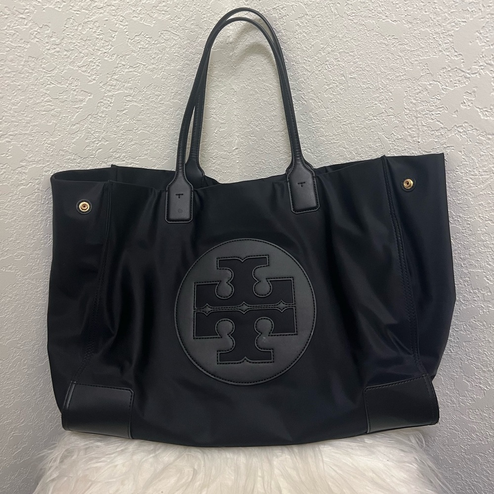 Tory Burch Ella Tote Bag In Black